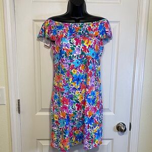 Tommy Bahama Colorful Floral Mini Dress Petite Small